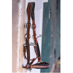 Lederhalfter Pénélope Point Sellier Haselnuss Braun