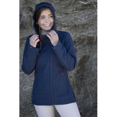Softshell-Jacke Equithème Lila Marineblau