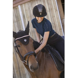 T-Shirt Equithème Sofia Kurzarm Marineblau