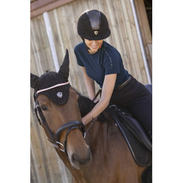 T-Shirt Equithème Sofia Kurzarm Marineblau