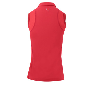 Ärmelloses Polo Equithème Sarah Kirsche Rot