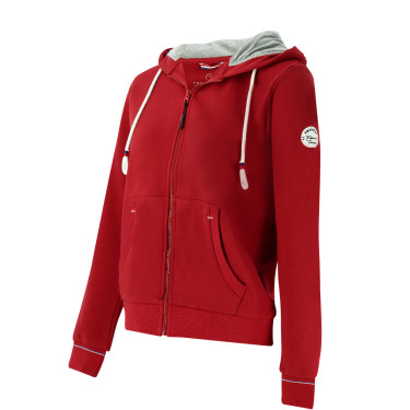 Reißverschluss-Sweatshirt Equithème Courtney Kirsche Rot