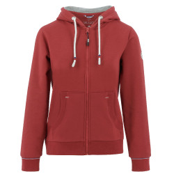 Reißverschluss-Sweatshirt Equithème Courtney Kirsche Rot