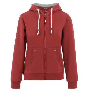 Reißverschluss-Sweatshirt Equithème Courtney Kirsche Rot