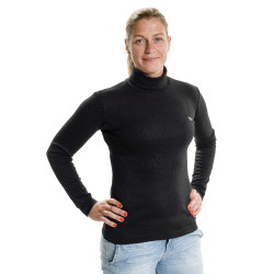 Rollkragenpullover Back on Track® Damen Schwarz