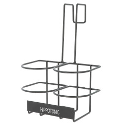 Flaschenhalter Hippotonic mit Haken Schwarz