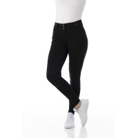 Softshell-Reithose Equitheme Kitzbuhl mit Silikon-Vollbesatz Schwarz