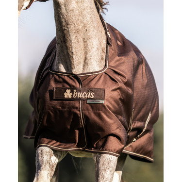 Bucas Irish Turnout 300 g Decke mit Halsteil Espresso Braun Bucas Irish Turnout 300 g Decke mit Halsteil Espresso Braun