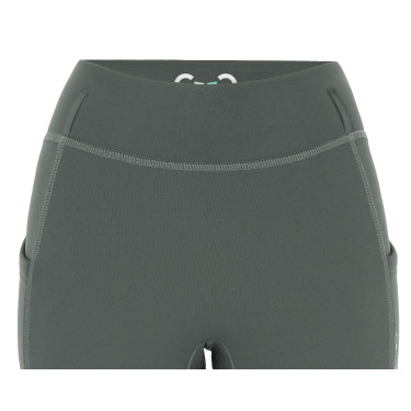 Gefütterte Fleece-Reitleggings Riding World Volga Damen Grüngrau Gr&uuml;n