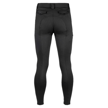 Herren-Reithose Riding World River mit Silikonvollbesatz Schwarz