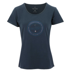 T-Shirt Equithème Anna Kurzarm Marineblau
