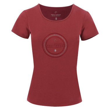 T-Shirt Equithème Anna Kurzarm Kirsche Rot