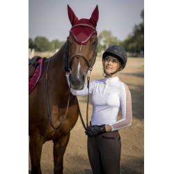 Polo Equithème Peking Langarm Weiß Weiß Polo Equithème Peking Langarm Weiß Weiß