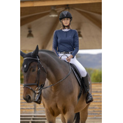 Polo Equithème Peking Langarm Marineblau Polo Equithème Peking Langarm Marineblau