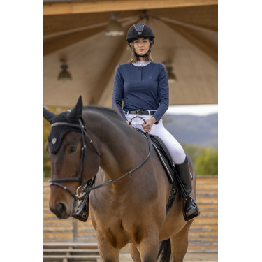 Polo Equithème Peking Langarm Marineblau Polo Equithème Peking Langarm Marineblau