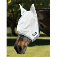 WeatherBeeta ComFiTec Essential Mesh-Fliegenmaske Weiß / Grau / Leuchtendblau