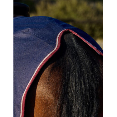 Quadratische Abschwitzdecke Weatherbeeta Fleece gefüttert Essentiel Marine / Bordeaux Blau