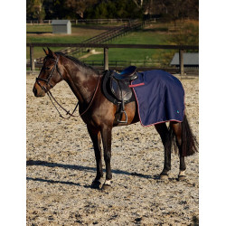 Quadratische Abschwitzdecke Weatherbeeta Fleece gefüttert Essentiel Marine / Bordeaux Blau