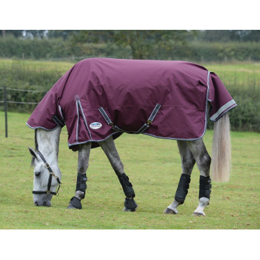 Weatherbeeta ComFiTec Plus Dynamic II Combo Neck Medium Lite Decke Bordeaux / Grau / Weiß Weatherbeeta ComFiTec Plus Dynamic II Combo Neck Medium Lite Decke Bordeaux / Grau / Weiß
