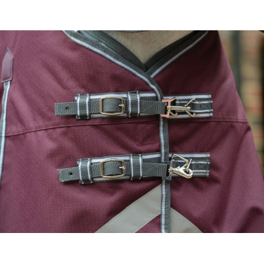 Weatherbeeta ComFiTec Plus Dynamic II Combo Neck Medium Lite Decke Bordeaux / Grau / Weiß Weatherbeeta ComFiTec Plus Dynamic II Combo Neck Medium Lite Decke Bordeaux / Grau / Weiß
