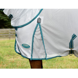 Weatherbeeta Combo ComFiTec Zephyr Fliegendecke Silber / Petrolgrün / Stone