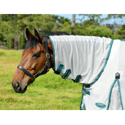 Weatherbeeta Combo ComFiTec Zephyr Fliegendecke Silber / Petrolgrün / Stone