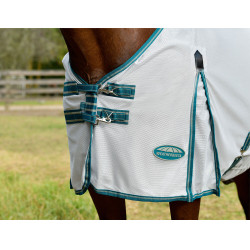 Weatherbeeta Combo ComFiTec Zephyr Fliegendecke Silber / Petrolgrün / Stone