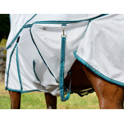 Weatherbeeta Combo ComFiTec Zephyr Fliegendecke Silber / Petrolgrün / Stone