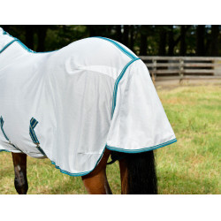 Weatherbeeta Combo ComFiTec Zephyr Fliegendecke Silber / Petrolgrün / Stone