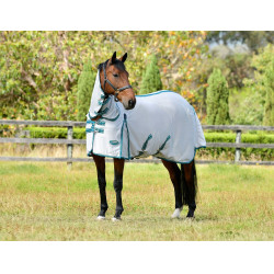 Weatherbeeta Combo ComFiTec Zephyr Fliegendecke Silber / Petrolgrün / Stone