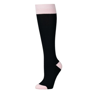 Socken Dublin einheitlich Schwarz / rosafarbenes Tüll