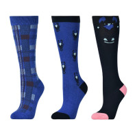 Dublin Kinder Socken 3er-Pack Pony Peekaboo Kornblume blau