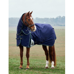 Weatherbeeta ComFiTec Dynamic Turnout 220 g Decke mit abnehmbarem Halsteil Marine / Waldgrün Blau