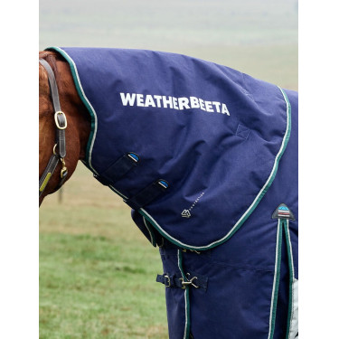 Weatherbeeta ComFiTec Dynamic Turnout 220 g Decke mit abnehmbarem Halsteil Marine / Waldgrün Blau Weatherbeeta ComFiTec Dynamic Turnout 220 g Decke mit abnehmbarem Halsteil Marine / Waldgrün Blau