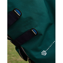 Weatherbeeta ComFiTec Dynamic Turnout 220 g Decke mit abnehmbarem Halsteil Waldgrün / Marineblau Gr&amp;amp;amp;uuml;n