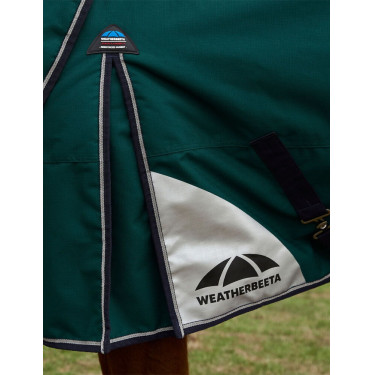 Weatherbeeta ComFiTec Dynamic Turnout 220 g Decke mit abnehmbarem Halsteil Waldgrün / Marineblau Gr&amp;amp;amp;uuml;n