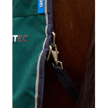 Weatherbeeta ComFiTec Dynamic Turnout 220 g Decke mit abnehmbarem Halsteil Waldgrün / Marineblau Gr&amp;amp;amp;uuml;n