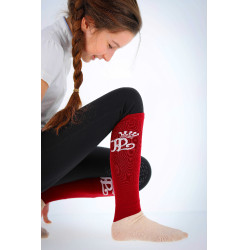 Penelope Wettkampf Socke Rot / Creme