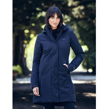 Damen-Wetterbeeta-Regenmantel, langer Blouson Marine Marineblau Damen-Wetterbeeta-Regenmantel, langer Blouson Marine Marineblau