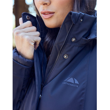 Damen-Wetterbeeta-Regenmantel, langer Blouson Marine Marineblau Damen-Wetterbeeta-Regenmantel, langer Blouson Marine Marineblau