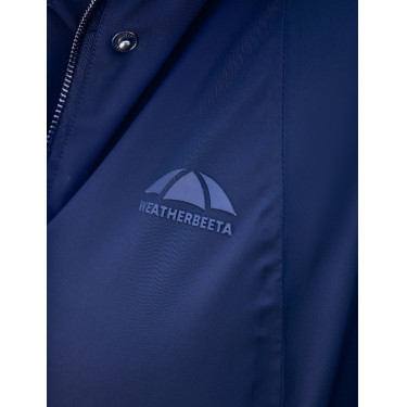 Damen-Wetterbeeta-Regenmantel, langer Blouson Marine Marineblau Damen-Wetterbeeta-Regenmantel, langer Blouson Marine Marineblau