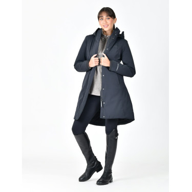 Damen-Wetterbeeta-Regenmantel, langer Blouson Marine Marineblau Damen-Wetterbeeta-Regenmantel, langer Blouson Marine Marineblau