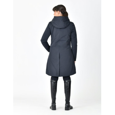 Damen-Wetterbeeta-Regenmantel, langer Blouson Marine Marineblau Damen-Wetterbeeta-Regenmantel, langer Blouson Marine Marineblau
