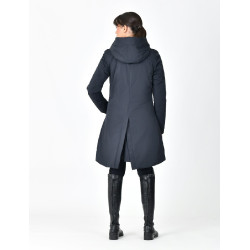 Damen-Wetterbeeta-Regenmantel, langer Blouson Marine Marineblau