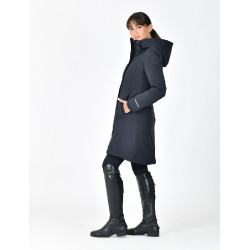 Damen-Wetterbeeta-Regenmantel, langer Blouson Marine Marineblau