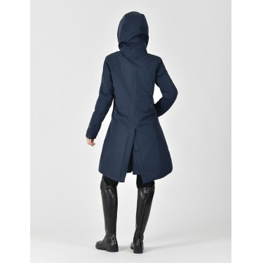 Damen-Wetterbeeta-Regenmantel, langer Blouson Marine Marineblau Damen-Wetterbeeta-Regenmantel, langer Blouson Marine Marineblau