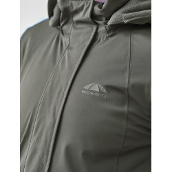 Damen-Wetterbeeta-Regenmantel, langer Blouson Mitternachtsgrün