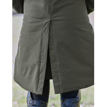 Damen-Wetterbeeta-Regenmantel, langer Blouson Mitternachtsgrün