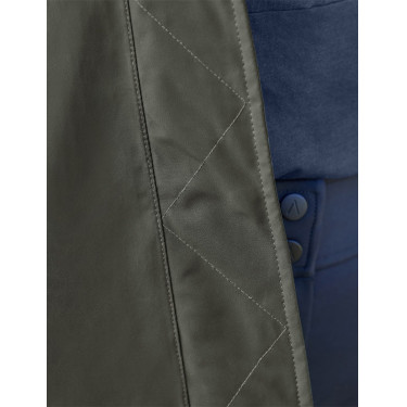 Damen-Wetterbeeta-Regenmantel, langer Blouson Mitternachtsgrün