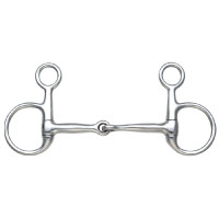 Einfach gebrochenes Baucher-Gebiss Shires Edelstahl